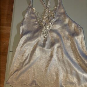 Willow Shimmering Silver Lace Cami